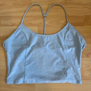 Victoria’s Secret O-Ring Racerback Cropped Tank in Light Heather Blue - Size XXL